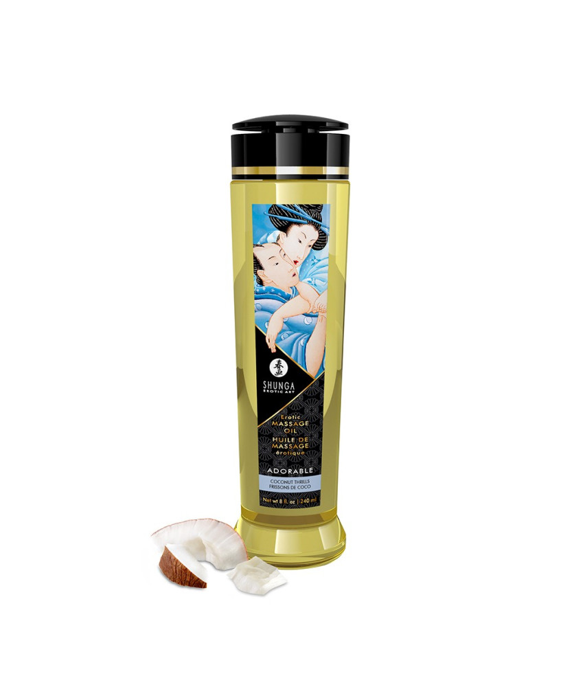 Huile de massage frissons de coco aphrodisiaque 240ml 